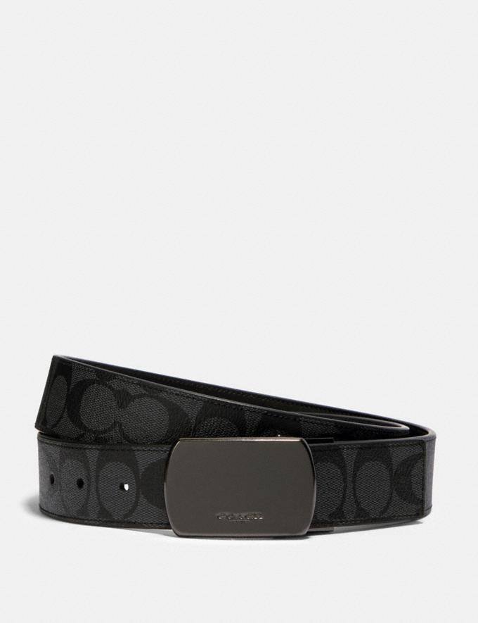 Reversible Matte Black Buckle Belt With Pattern – Black Brown, DAVID WEJ